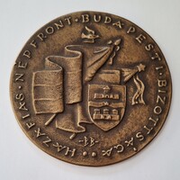 Búza Barna (1910-2010)  A Hazafias Népfront Budapesti Bizottsága bronz plakett  9,6 cm