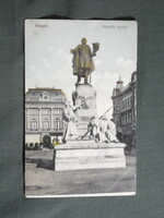 Képeslap,Szeged,Kossuth szobor látkép,részlet,1915-