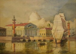 Kikötő / Szentpétervár - Cirill betűs jelzéssel