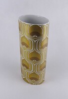 1V855 Rosenthal Studio Linie aranyozott, modern mintás porcelán váza 24.3 cm