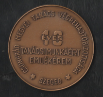10 éves tanácsi munkáért emlékérem