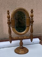 Antik esztergált tükör kalapszalonból   (1920 körüli)