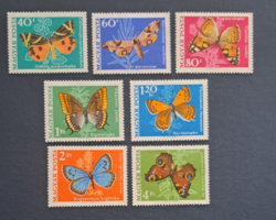 1959. Lepkék magyar bélyeg (7 db) postatiszta H/1/5