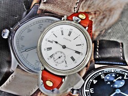 Gyönyörű nagy porcelán számlapos Zenith zsebóra beépítés az 1900as évek elejéről