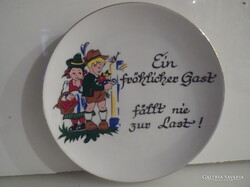 TÁNYÉR - ALKUKÉPES - BAVARIA  WINTERLING  - 19 cm - PORCELÁN - HIBÁTLAN