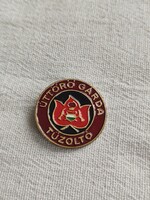 Úttörő gárda tűzoltó jelvény, kitűző.