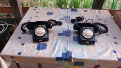 CB 76-os fekete színű számtárcsás telefonkészülék