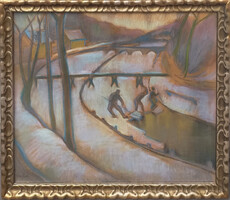 Sassy Attila / AIGLON / (1880-1967) : Jégvágás a szajnán  923.P