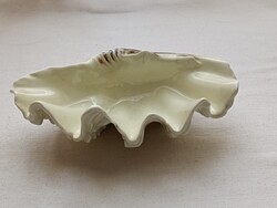 Hollóházi porcelán kagyló alakú asztalközép kínáló 19,5x11x6cm