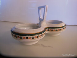 SÓTARTÓ - ALKUKÉPES -  JELZETT -  15 x 8 x 7 cm -  ANTIK - CSEHSZLOVÁK  - PORCELÁN - HIBÁTLAN