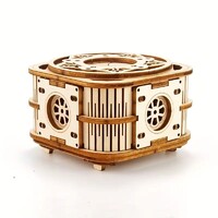 Fa Zenedoboz 3D Puzzle Dekoráció Modell Makett Fából Kézműves Tetszés Szerint Festhető Színezhető Új