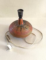 NARANCS SZÍNŰ, GÖMB ALAKÚ, RETRO KERÁMIA LÁMPATALP 24 CM