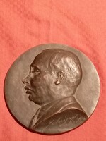 RÉGI, FALRA AKASZTHATÓ BRONZ PLAKETT-SZIGNÓZOTT (G22)