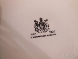 KÍNÁLÓ - ALKUKÉPES - SCHRAMBERGER - MAJOLIKA - 27 cm - RÉGI -  HIBÁTLAN