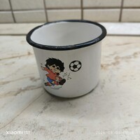 Retro zománcozott focis bögre eladó!