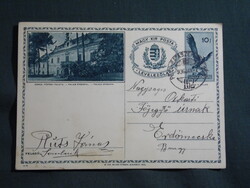 Képeslap,dijjegyes,Sümeg,Püspöki palota látkép,részlet, 1935-