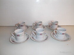 KÁVÉSKÉSZLET - ALKUKÉPES - JELZETT - KÍNAI - PORCELÁN - CSÉSZE 1,5 dl - csészealj 12 cm - HIBÁTLAN