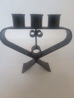 Mcm vintage brutalista Bieber Karoly kovácsoltvas design gyertyatartó