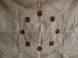 TERÍTŐ - ALKUKÉPES -  JELZETT - KATICÁS - GÉPIHÍMZETT - VÁSZON - 76 x 76 cm - Német - HIBÁTLAN