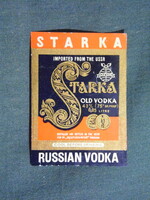 Vodka címke,Szovjetunió,Starka Russian Vodka 0.05L