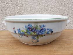 Gyönyörű antik nefelejcses porcelán komatál