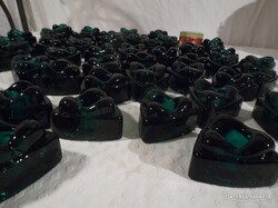 GYERTYATARTÓ - Új - 10 dkg - ÜVEG - FENYŐ ZÖLD - NÉMET -  6 x 3 cm - HIBÁTLAN