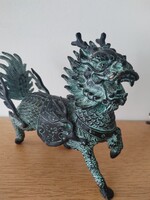 Bronz öntvény sárkány - figurális szobor, keleti pompában