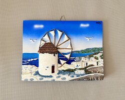 Stunning Large Embossed Greek Wall Art from Kos Island 3D Design