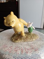 Eredeti Royal Doulton kézzel festett porcelán figura , Milne: Micimackó és Malacka egy szeles napon!