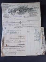 Régi számla Hochsinger Testvérek "URANOS"  szép grafikával - Bencsik Pál 1948