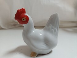 Cluj Napoca román származású porcelán tyúk figura - 8 x 7 cm