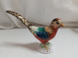 Bodrogkeresztúri kerámia aranyfácán figura - 15 x 11 cm