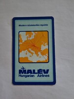 MALÉV Hungarian Airlines  1978. évi kártyanaptár Modern közlekedés=repülés - retro