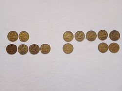Pénzérme 001 - Magyar Népköztársaság 2 Forint BP. 1970-71-75-76-77-78-79-80-81-82-83-85-88-89 egyben