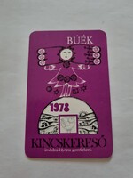 KINCSKERESŐ Irodalmi folyóirat gyerekeknek 1978. évi kártyanaptár - retro