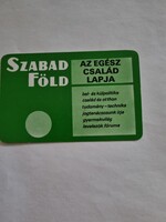SZABAD FÖLD 1978. évi kártyanaptár AZ EGÉSZ CSALÁD LAPJA - retro