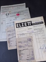 10 db Régi számla Bencsik Pál vaskereskedésének kiállítva, Lajosmizse 1948-ból