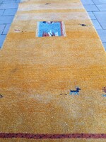 Indiai gabbeh modern design kézi csomózású szőnyeg. Alkudható.
