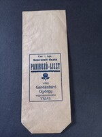 Régi új állapotú kis papirzacskó - Vitéz Gardánfalvi György vegyeskereskedése Vasas felirattal