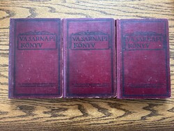 Vasárnapi Könyv 1928 I-II és 1929 I ismeretterjesztő képes hetilap