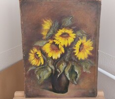 (K) Virágcsendélet festmény 40x52 cm