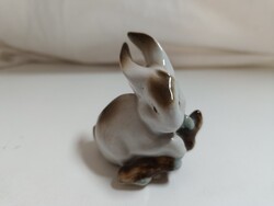Zsolnay porcelán nyuszi barkával