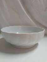 Régi hófehér Epiag csehszlovák gyöngyös porcelán komatál, leveses tál, pogácsás tál - 10 x 28 cm
