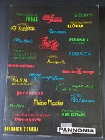 Régi étlap és itallap, Pannonia Étterem 1970-ből + napi ajánlatok, magyarul és németül