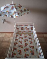 Csehszlovák retro gyerekágy napernyővel