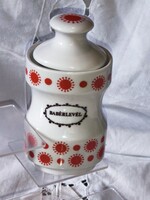 Alföldi retró napocskás babérlevél tartó porcelán fűszertartó