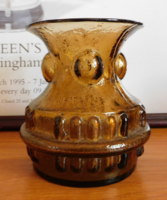 Svéd vintage dizájner váza - Paul Kedelv, Faglavik Glass, 60-as évek