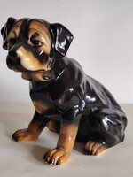 Hatalmas kerámia Rottweiler kutya 1980 Spanyol ALKUDHATÓ