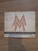 Lipcsei horogkeresztes Nemzetközi Őszi vásár programfüzet 1938