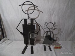 GYERTYATARTÓ - 2 db - ALKUKÉPES - 38 - 25 cm - GILDE - 38 x 20 x 10 cm - 25 x 10 x 7 cm - FÉM